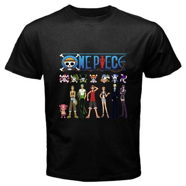 

new one piece *luffy and frieds anime manga men's black t-shirt size s to 3xl wholesale tee custom environtal printed tshirt