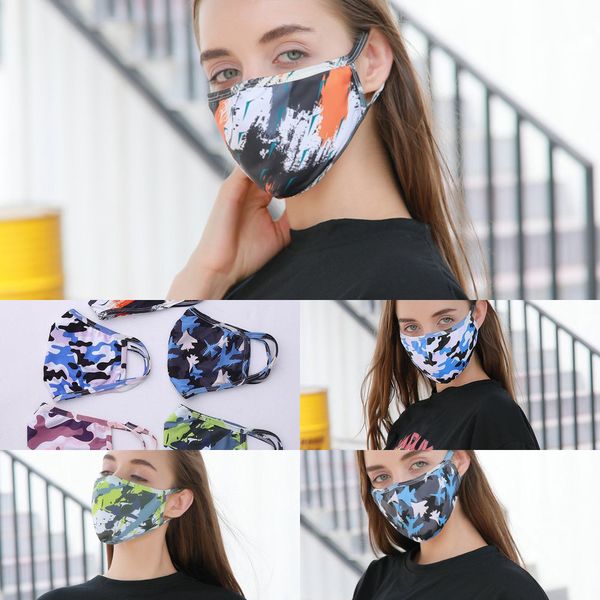 

mask camouflage fashionable 5 sunscreen styles washable spring summer thin breathable anti-dust mask pm2.5 filter mask1