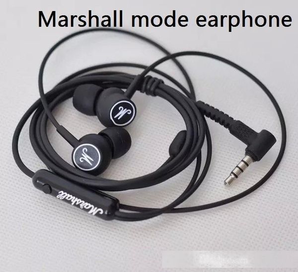 

drop-shipping new marshall mode headphones in- ear headset black earphones with mic hifi headset universal for mobile phones
