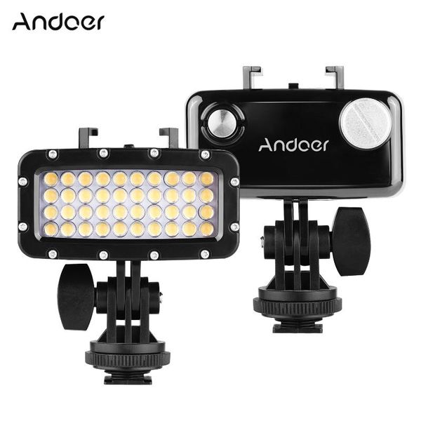 

andoer sport camera diving light 50m waterproof dslr camera led video light fill-in lamp dimmable with sos mode built-in battery