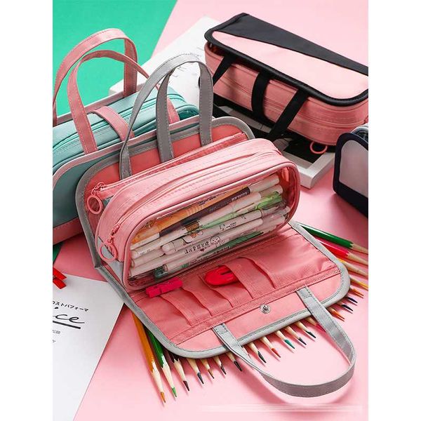 

pencil case cosmetic bag wash bag large capacity pencil case mbd047-050-7 school office pouch