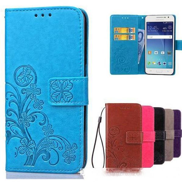 

luxury for coque samsung galaxy grand prime case g530 s3 s4 s5 s6 s7 edge plus wallet case flip cover with card slots holder opp bag