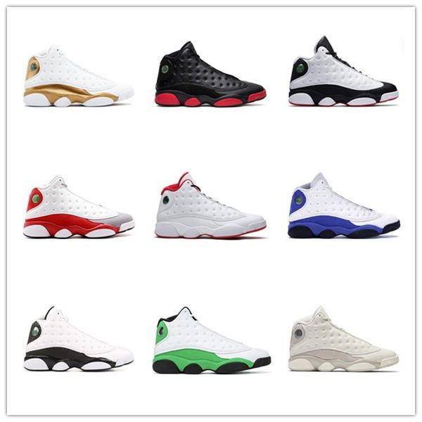 

2020 new 13 high og bred toe banned game royal outdoor basketball shoes men 13s shattered backboard shadow sneakers size36-45