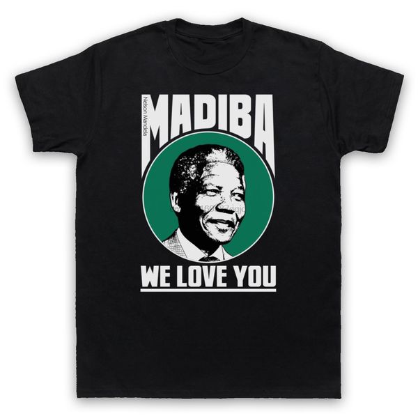 

нельсону манделе неофициальная madiba мы любим вас футболка мужская футболка с коротким рукавом моды майка