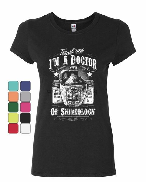 

moonshine doctor womens t-shirt shineology whisky liquor booze drinking shirt