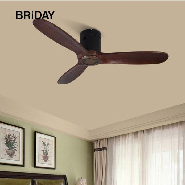 

42 48 52 inch ceiling fan industrial vintage wooden ventilator with no light remete control decorative blower wood retro fans
