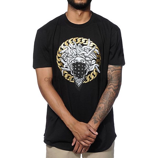 

crooks and castles tee men tshirt cotton black t-shirt size s to 3xl wholesale tees100% cotton for mant shirt printing