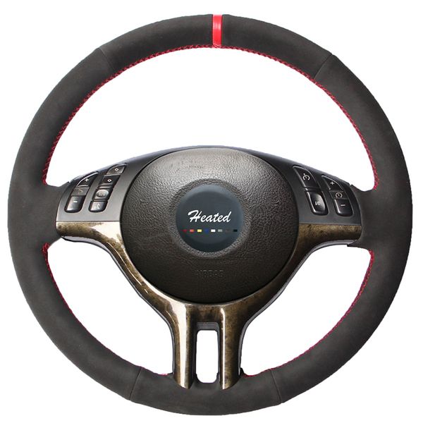 

замша рулевого управления прошитой колеса автомобиля обложка для e39 e46 325i e53 x5 заплести на рулевом колесе капа пара volante