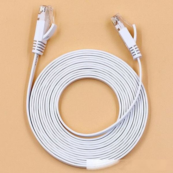 

data cables 1000 white 0.5, 1, 2, 3, 5, 8, 10, 15m cable rj45 cat6 ethernet network flat lan cable utp patch