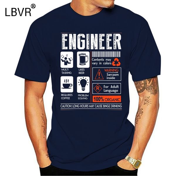 

men t shirt engineer multi tasking likes beer requires coffee problem solving caution long hours my cause binge drinking