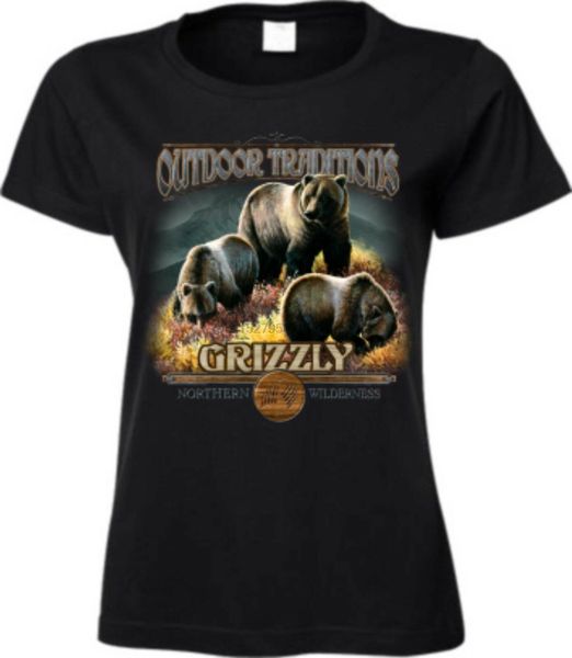 

t-shirt in black with an and nature motif model outdoor tradition