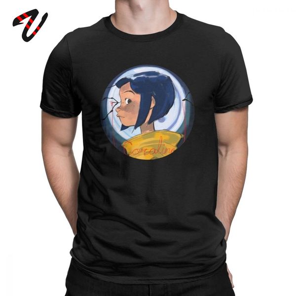 

movie tshirt men t shirt coraline unique short sleeve clothes coraline moonwalk tee shirt crew neck 100% cotton classic t-shirt