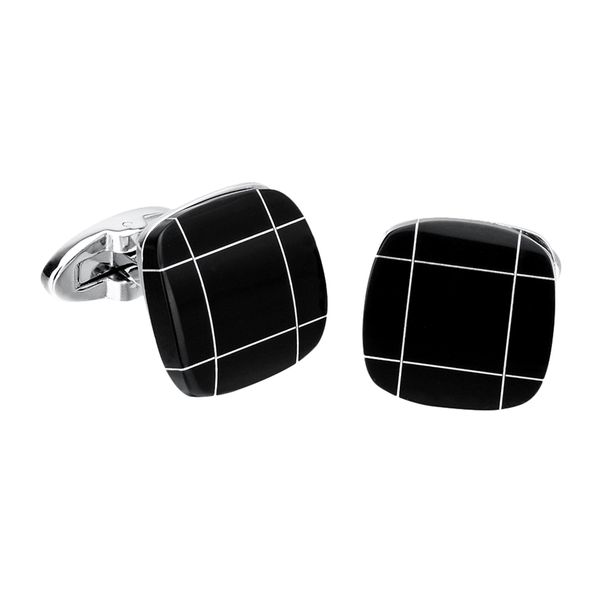 

1 пара запонки мужчины \ 's square cufflink men ' s аксессуары для одежды, Silver