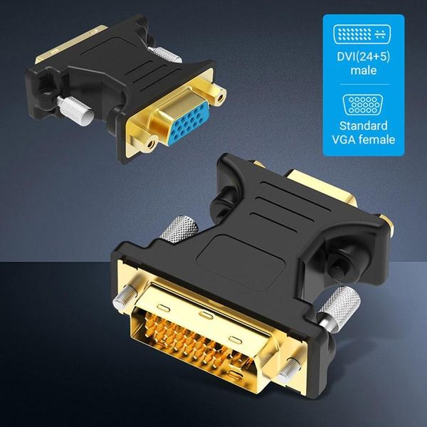 

cables amkle dvi to vga adapter converter dvi 24 5 pin male to vga female 1080p video converter for hdtv computer