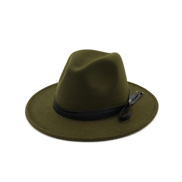 

wool trilby hat felt panama fedora jazz sun beach style with black leather for man women gambler fedoras cap, Blue;gray