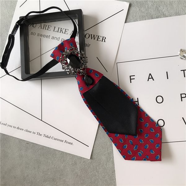 

british rhinestone jewelry wedding host performance neck tie bow ties male tide suit groomsman female neckline shirt accessories, Blue;purple