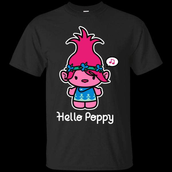 

printed men t shirt cotton tshirt hello poppy o-neck short-sleeve women t-shirt