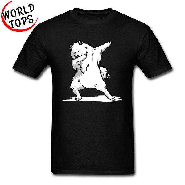 

dabbing samoyed dog bull terrier funny tshirts techno dubstep hiphop electronic dance music dog corgi new t shirt mens black