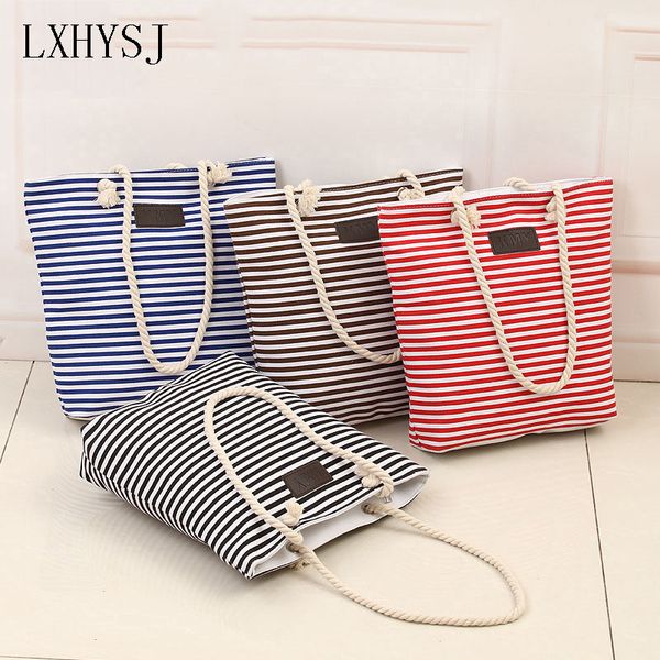 

new fashion ladies canvas striped shoulder bag lady clutch ladies beach bags designer crossbody bag shopping wallet