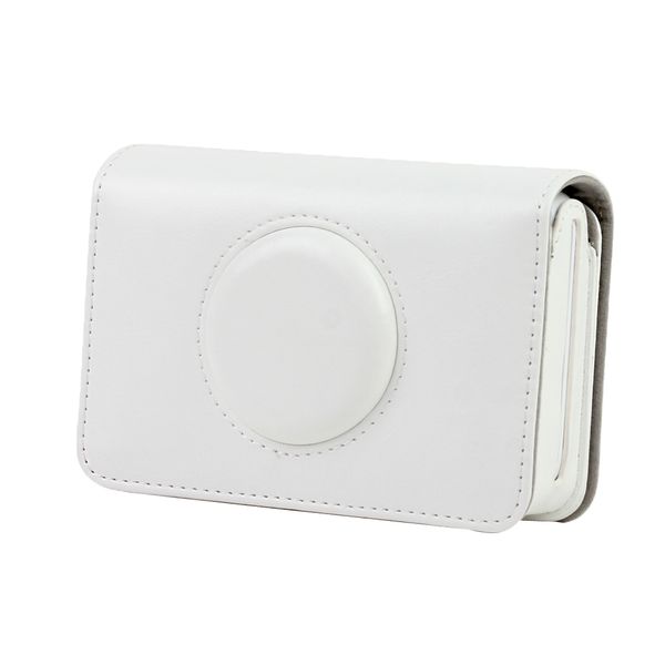 

pu leather case travel bag cover protector for polaroid snap & snap touch instant print digital camera (white