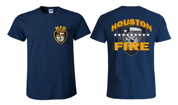 

2020 summer fashion men t shirt hfd houston fire dept fighter design t shirt