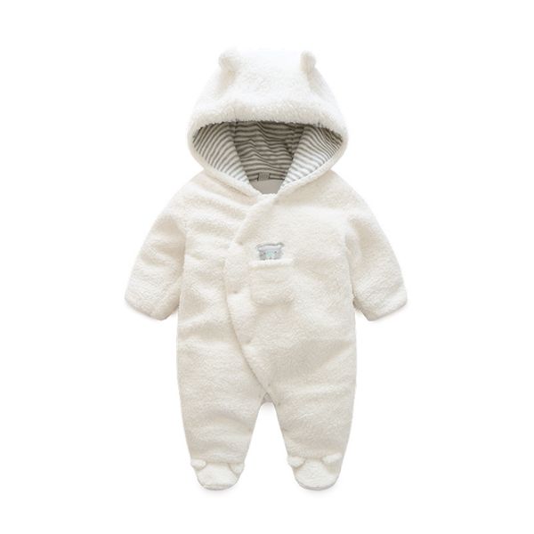 

newborn hooded jumpsuit winter warm thicken plus boy girl rompers long sleeve baby costume fleece infant clothes 2020, Blue