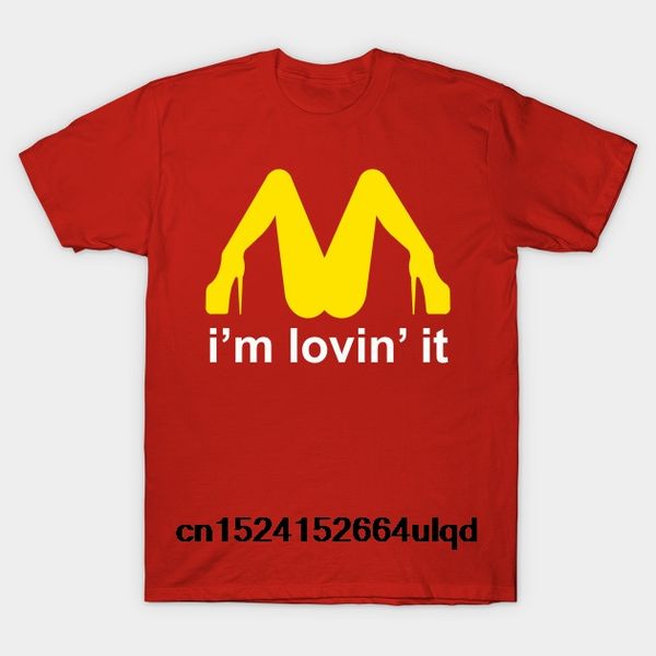 

100% cotton o-neck custom printed tshirt men t shirt im lovin it mcdonalds parody - mcdonalds women t-shirt