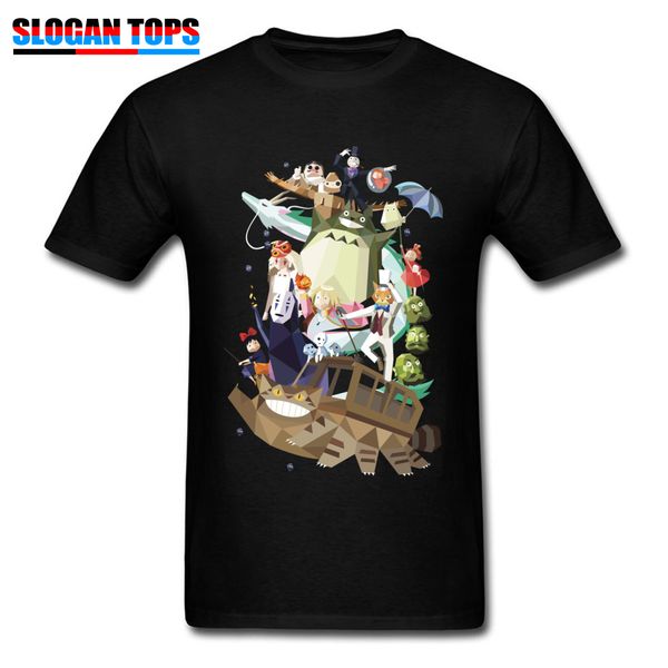 

childhood memories t shirts men fitness t-shirt 3d totoro faceless print tees short sleeve 100% cotton clothes japan anime