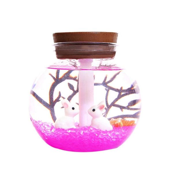 

creative diy micro landscape small swan humidifier mini office sprayer home night light usb humidifier