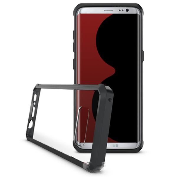 

ultra clear acrylic back silicone frame shockproof phone case for samsung galaxy s8 samsung galaxy s8 plus