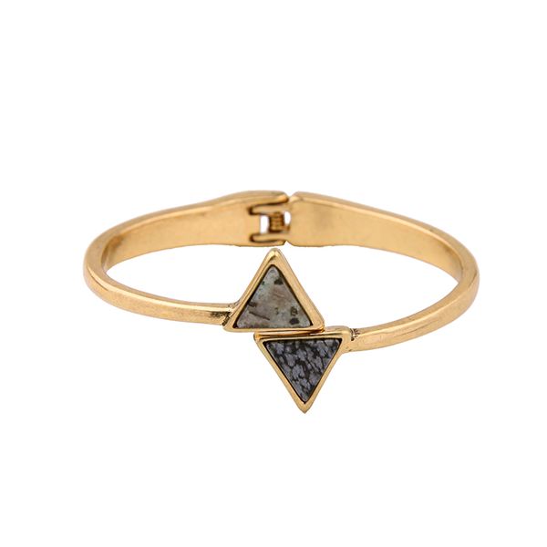 

bangle bulk price wholesale lovely bangles for women natural stone elegant triangle gold color vintage est 2021 accessory, Black