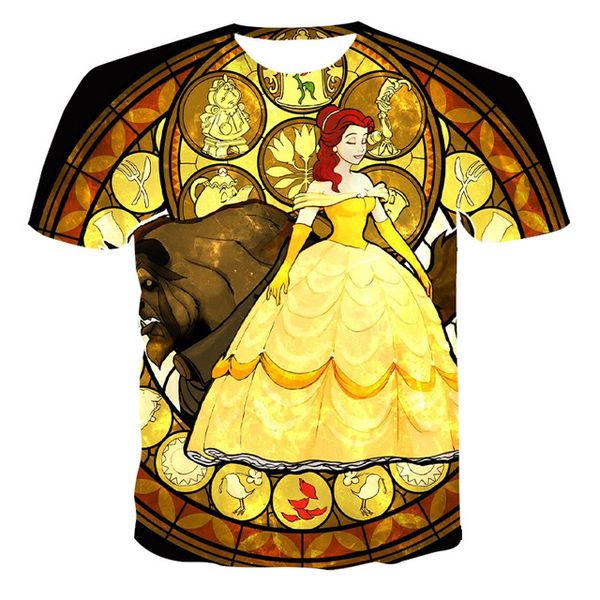 

summer stitching printing retro painting printed 3d print shirts comics plus size graphic men clothing