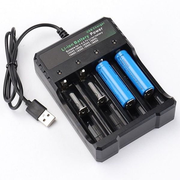 

3.7v 18650 charger li-ion battery usb independent charging portable electronic cigarette 18350 16340 14500 battery charging