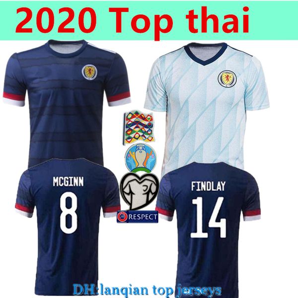 

new scotland soccer jerseys 2020 2021 robertson fraser football shirt naismith mcgregor christie forrest mcginn men home away unifo, Black;yellow