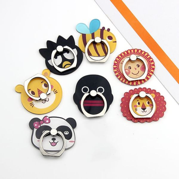 

universal 360 degree cute cartoon panda monkey finger ring holder phone stand mount for x 9 8 samsung mobile phones