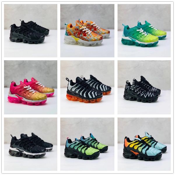 

2019 kids tn plus designer shoes sports running shoes children boy girls trainers tn sneakers classic outdoor toddler shoes 24-35, Black