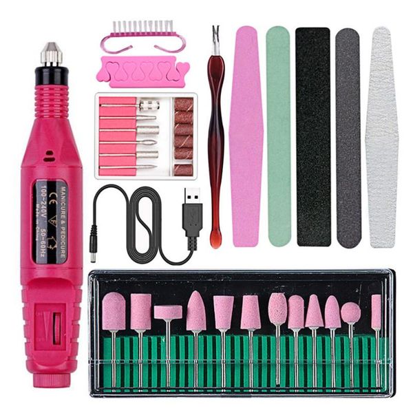 

nail drill & accessories 1 set polishing tools manicure polisher kit shaping files for women girls ladies students