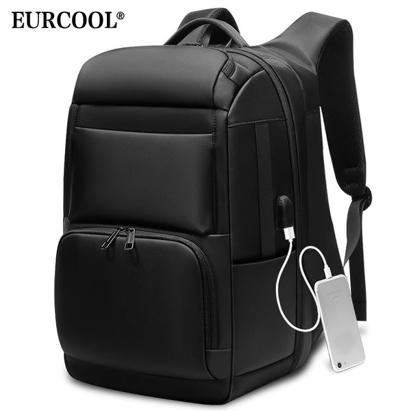 

eurcool travel backpack men multifunction large capacity male mochila bags usb charging port 17.3 inch lapschool backpacks 200918