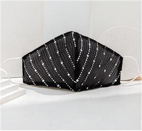 

item thin cotton sequin face masks women mask for women cloth breathable anti-dust suncreen washable reusable mask by dhl