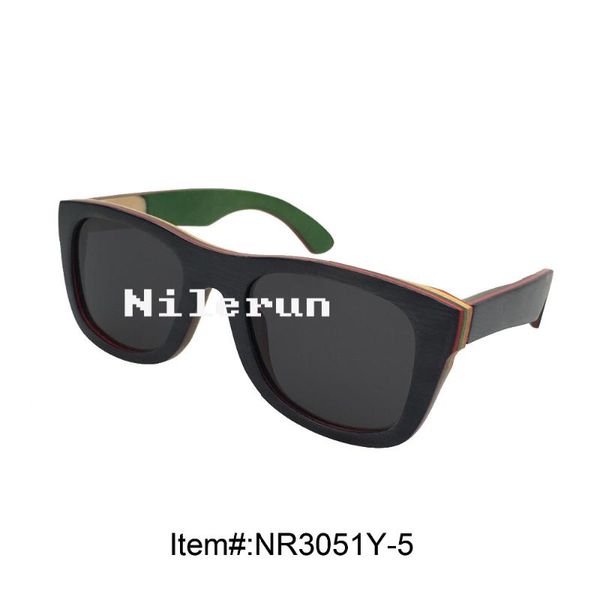 

sunglasses durable grey green skateboard wood, White;black