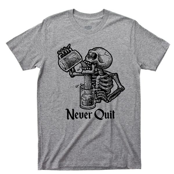 

никогда бросить тенниска beer mug питьевой скелет татуировки алкогольная rehab liquor tee