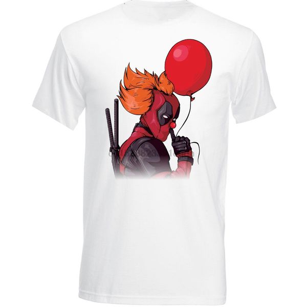 

deadpool clown mens funny t-shirt movie film superhero comedy halloween t shirt men fashion croatia france footballer