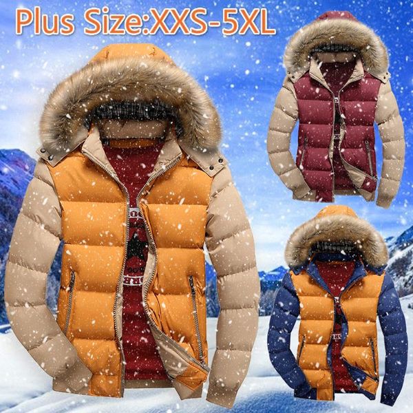 

2020 new winter jacket men warm down jacket 9 color fashion with fur hood hat men outwear coat casual thick mens s-4xl, Black;brown