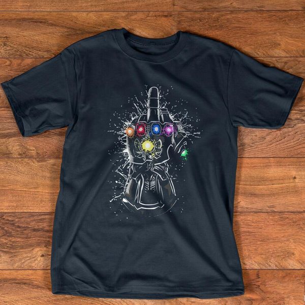 

thanos infinity war art superheroes gauntlet finger t shirt summer short sleeves fashion print letters hip hop