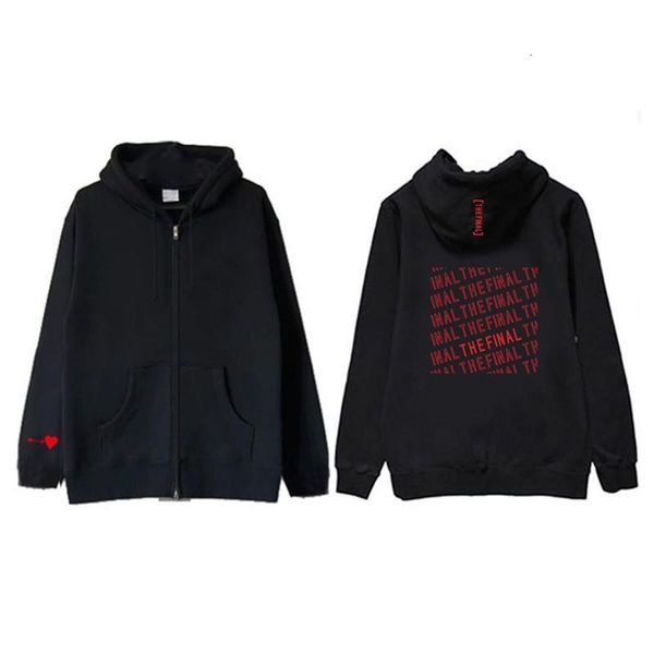 

kpop bangtan boys последний говори себя cap толстовка осень-зима женщины толстовки с длинным рукавом сгущаться руно outerwears толстовка, Black