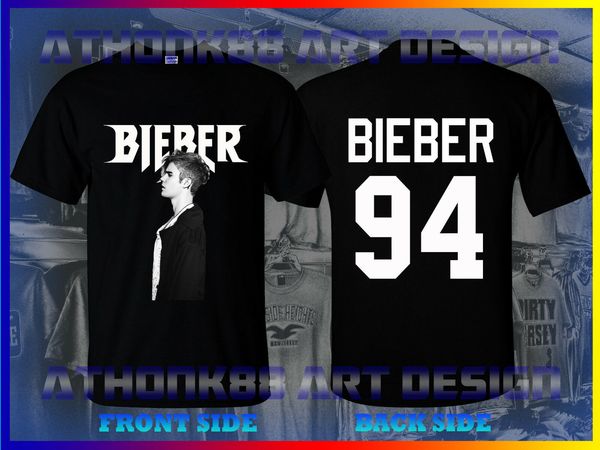 

bieber 94 justin bieber t-shirt print t shirt o-neck short