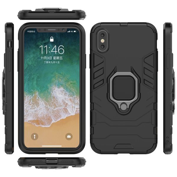 

armor heavy duty robot black panther kickstand case for iphone se x detachable rugged hybrid back cover case for iphone 11 pro