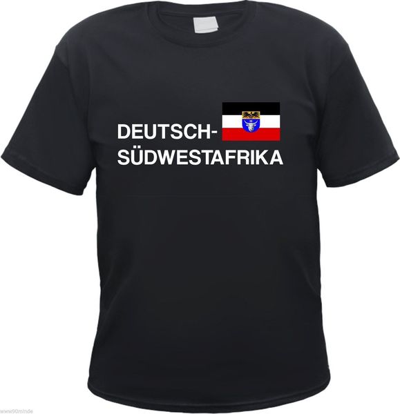 

german south west africa t-shirt - black/white / flag - s to 3xl namibia colony