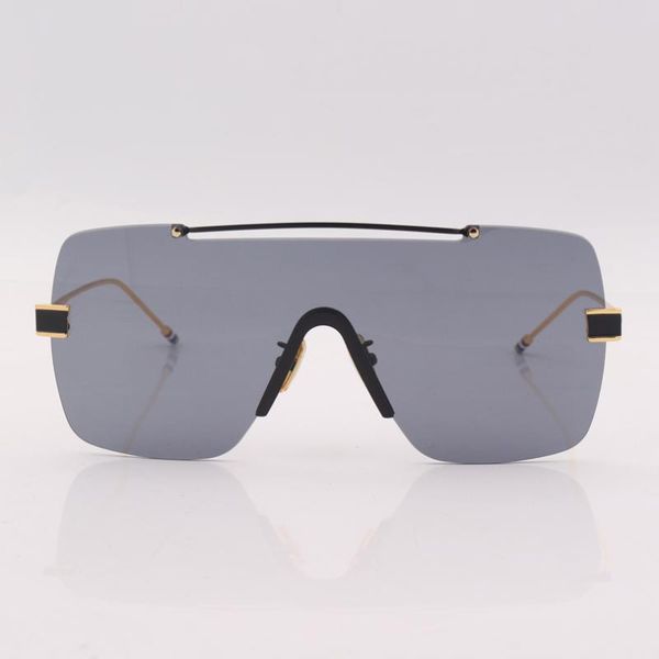 

rimless women fashion oversized grey lens men's eye wear, White;black