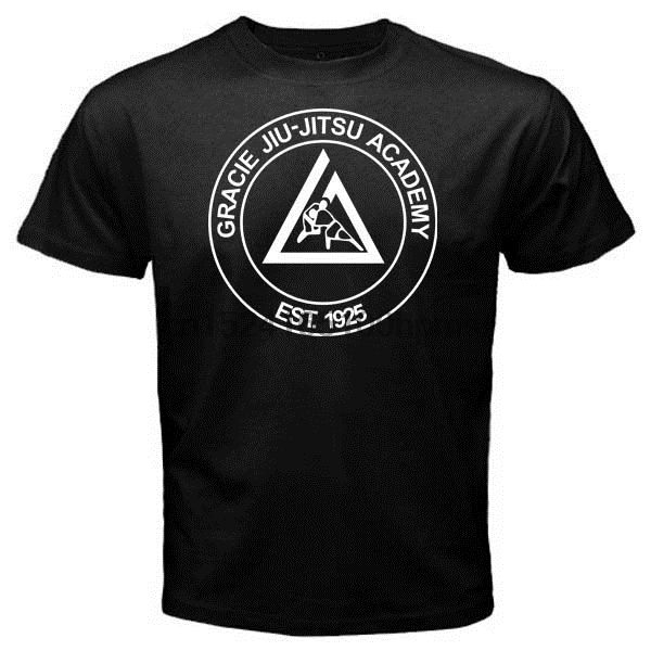 

jiu jitsu gracie logo - black custom t-shirt tee